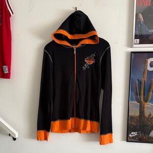 Harley Davidson Y2k Vintage Zip Up Hoodie ☠️